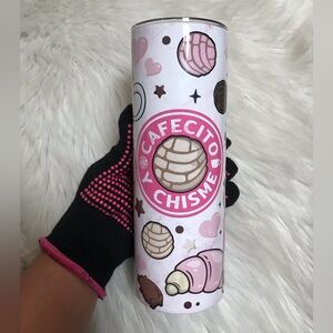 cafecito y chisme tumbler 20oz